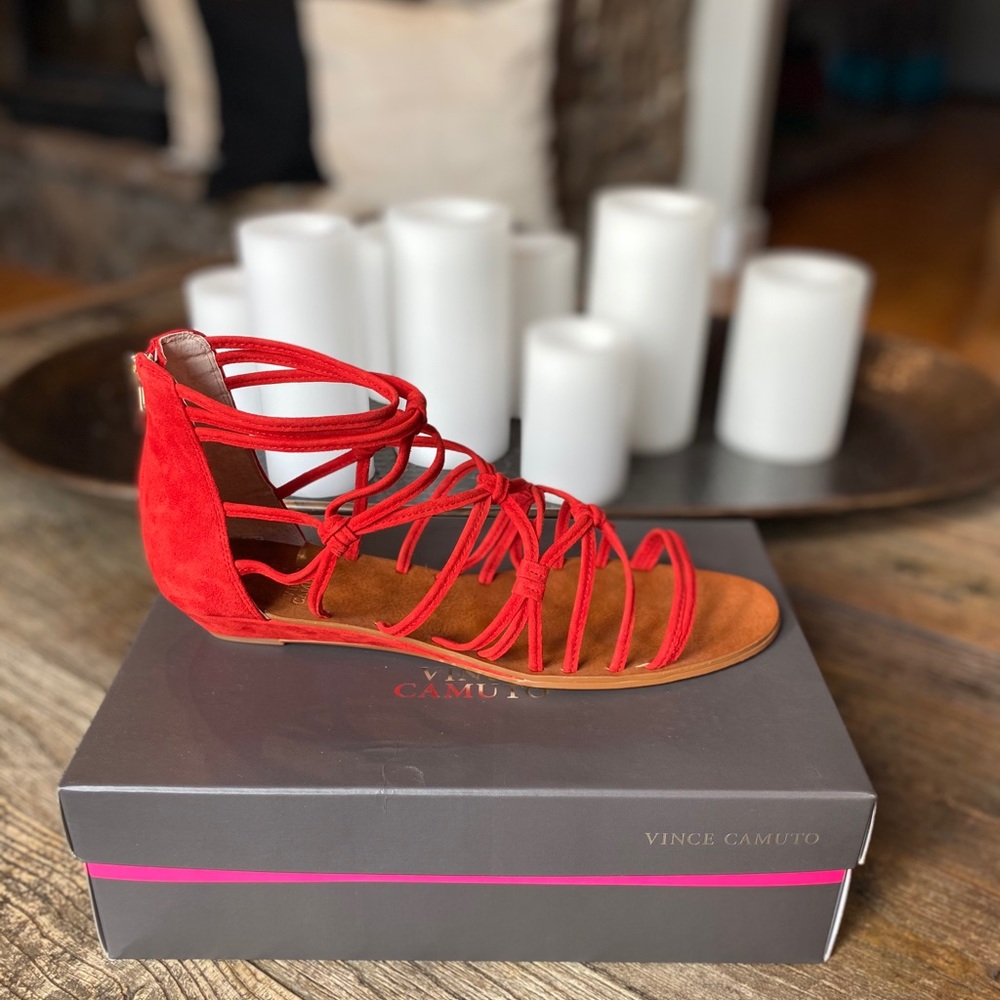 Vincecamuto red Setensa sandal